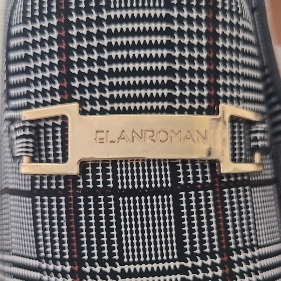 ELANROMAN Men's Plaid Black and White Dress Loafers Leather Lined - Size 8.5 - Picture 7 of 13
